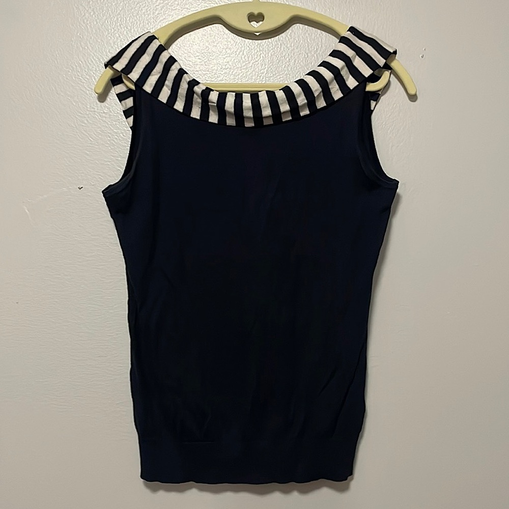 LAMBPima cotton and cashmere black and white sweater. Sz small